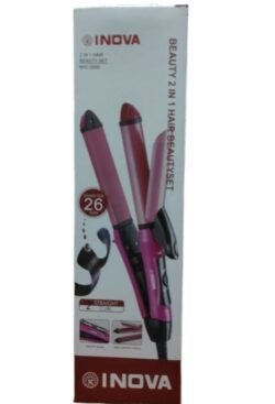 48d78b91ea83a5ab1da85f71efdd7e20.jpg Nova Beauty 2 in 1 Hair Beauty set Curler & Straightener Set Professional Curling Iron Ceramic Smart Styling Tools nb21