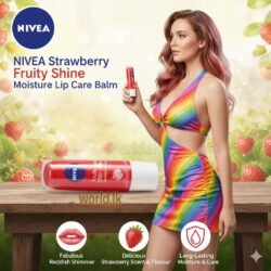 Nivea STRAWBERRY Shine Caring Lip Balm Provides Long-Lasting Moisturization Nsfs