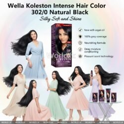 Wella Koleston Intense Natural Black Hair Color 302/0  Silky Soft and Shine Made in Germany Wkhc