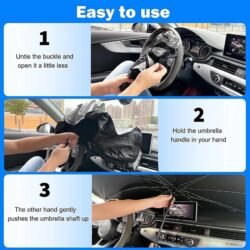 Sun Shade Umbrella [cwcu] Car Windshield Foldable Car Sunshade Cover for Car Front Window Blocks UV Rays Heat Keep Vehicle Cool, Fits Most Cars