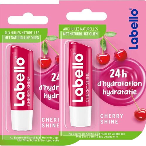 51312711a8ed88e52faec30f21dd5393.jpg Natural Cherry Shine GERMANY LABELLO Lip Balm with Soft lab4 Red Shine and Shimmer Pigments