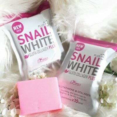 51f7707bdd14714c0c4729f4619c0592.jpg Snail Whittxe s3gs Plus+3 GLUTA COLLAGEN Plus WHITENING SOAP New 80g