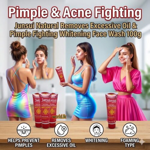 Junsui Natural Pimple & Acne Fighting Removes Excessive Oil & Whhi itening Face Wash 100g  jnpf