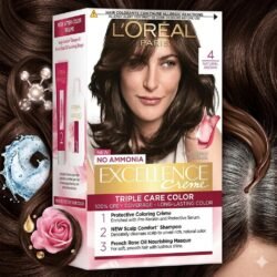 Loreal Paris Excellence Creme Hair Color 4 Natural Brown 100g leer