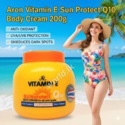 Aron Vitamin E Sun UVA & UVB Protect Radiations Q10 Body Cream 200g avbc