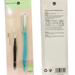 555ed1e6654a19ec927c4a3921c72c81.jpg Candy Color Eye Brow Razor (ebr) Eyebrow Shaper and Tweezer