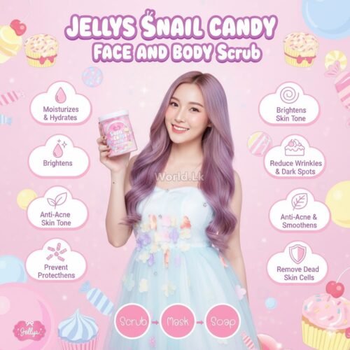 5731c12c3035db897c418b3072d8bfd3.jpg 300g FACE AND BODY Jellys Snail Candy SCRUB jscs 16 Balls Dead Skin Cells to Reveal Smooth Healthy Whitte*ening Skin Thailand