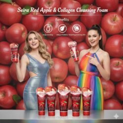 180g Red Apple Collagen Cleansing Foam Lifting & Radiance Seira  Made in Thailand sraf