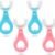 CIBZ U Shaped (uskt) Toothbrush for Kids Manual WHITENING Toothbrush Silicone Brush Head for Kids Children Infant Toothbrush for 2-6 Years Mouth-Cleaning