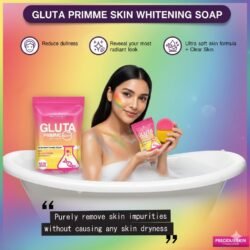 Thailand Gluta Primme Skin Natural Whi-ttenning Soap gws with Glutathione Vitamin E 100g