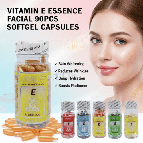 5a1610ab84f7c9ed923c77ed3d9192db.png 90 Soft Gels CAPSULES Vitamin E FACIAL Essence 11A Skin Whiii-tening Anti-Wrinkle Anti-Aging Skin Firming