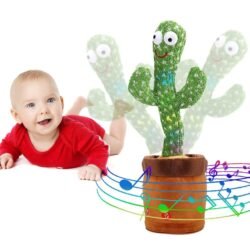 Large RECHARGEABLE Cactus Plush Dancing Toy Tree Singing (dtsc) Talking with Electric 120 Songs Dance and Twist Luminous Recording Learning to Speak Lighting Tongue