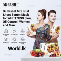 Dr Rashel Mix Fruit Sheet Mask with Serum Brightening and Whitreening mfsm Mask for Women and Men Deep Hydration and Moisturization