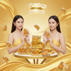 Precious Skin Made in Thailand Gold 24K Soap for Face & Body - Natural Active Ingredients 80g go4k