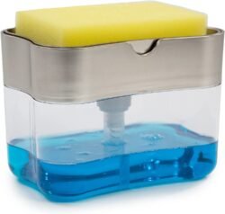 5d1bbc2f0046b791620f35504c65263b.jpg One Press Plastic Sds Sponge Holder Liquid Kitchen SOAP Dispenser