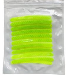 20PCS Car Wheel (20ls) Reflective Luminous Stripes Bike Decorative Strips Accessories Use of Bicycle and Motorcycle Tyre Stickers Car Sticker Color: Yellow