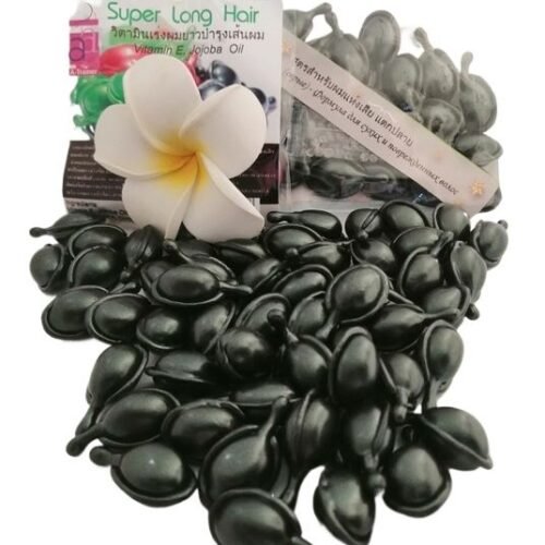 622e3f379a1af002643b9aa2882ff280.jpg Natural Jojoba Oil HERBAL SUPER LONG HAIR Capsules slhc Treatment for Hair Growth with Vitamin E and for repair dried or damaged hair Made In THAILAND 50 Pcs