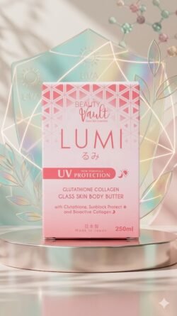 LUMI UV Protection lugm Glutathione Collagen Glass Skin Body Butter 250ml