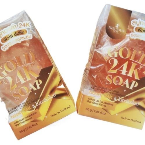 63a7e6148284e85ee01f93935fb6107e.jpg Precious Skin go4k Made in Thailand Gold 24K Soap for Face & Body - 80g