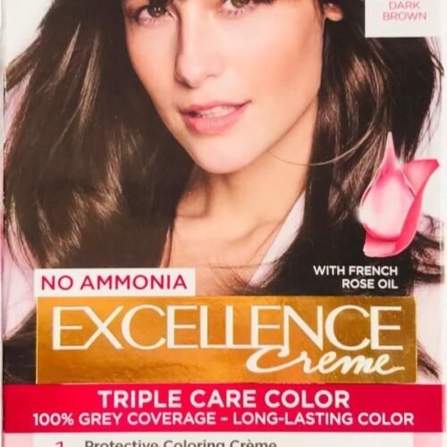 LOREAL 3dbg Paris Permanent Hair Colour, Radiant At-Home Hair Colour with up to 100% Grey Coverage Crème 3 Dark Brown 72ml+100g