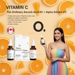 The Ordinary Vitamin C, Ascorbic Acid 8% + Alpha Arbutin 2%, 30 ml, (Code- Os82) Made in CANADA