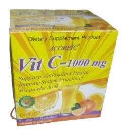683878d45dcee129d931be3f4333deff.jpg DRINKING WHITENING Acorbic Vitamin C- 1000mg (avc) Orange Flavour Powder Drink