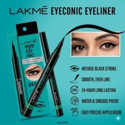 69737fb9e24670befe7bf9122895b671.jpg Lakme Eyeconic Kajal EYELINER (24H ) leel Long Lasting pencil featuring a waterproof and smudge-proof formula