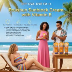 SPF UVA UVB PA ++ Roushun Sunblock Moisturizing Rsmc Sun Cream with Vitamin E 180 ML
