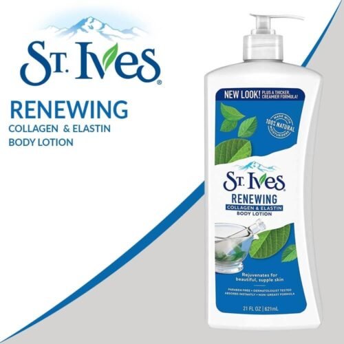 6a0579a42784461ee35f4fa6814fe4e3.jpg Coconut Oil, Soybean Oil St Ives Renewing COLLAGEN & Elastin Rejuvenating Body sirc Lotion 621ml For Women & Men