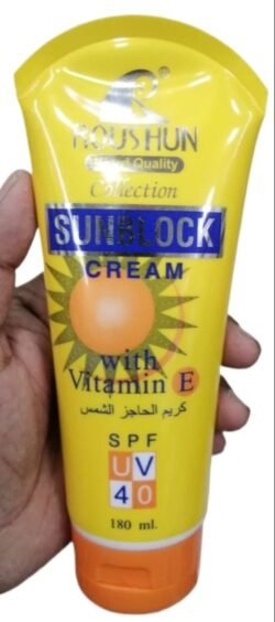SPF 40 Roushun Sunblock Moisturizing Rsmc Sunscreen Sun Lotion or Sun Cream  with Vitamin E 180 ML