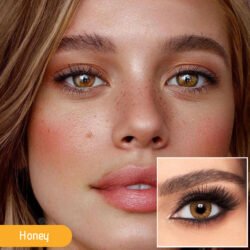 Colour HONEY - Fresh Look hecl Color Blends Contact Lens - Full Set - Color Contact Lens (Replacement Cycle: 12 Month)