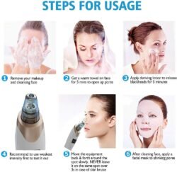USB Rechargeable Electric Multifunctional Cleaning Instrument For acne, pimple skin treatment Blackhead Remover, Vacuum Acne, Acne Treatment, Cleaner Pore, Pore Shrinking Machine (Mfci)