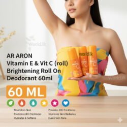 AR Vitamin E & Vit C Brightening Whii-teniing Roll On Deodorant 60ml Made in Thailand