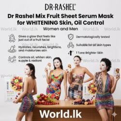 Dr Rashel Mix Fruit Sheet Mask with Serum Brightening and Whitreening mfsm Mask for Women and Men Deep Hydration and Moisturization