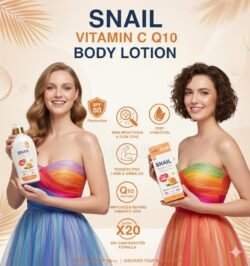 7181da932847b770a5738f98e53cb229.jpg Snail Vitamin C Q10 Body Lotion All Skin Types 500ml svql SPF 50 UV Rays Protected Sun Lotion