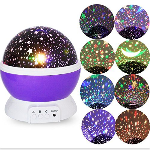 Version 1.0.0 Advanced LED Star Master Dream Rotating Star Lamp / Sky Lamp Projection Night Lamp/ Decoration Party/ Children Kids BABY & Adults Sleep Romantic Led Projection Lamp-USB/AA Battery (smdl)