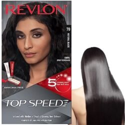 REVLON (rvl7) Top Speed Hair Colour for Women Natural Black 70 40g+40g+15ml