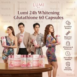 Authentic Lumi 60 Capsules (Original Lumi Printed on Capsules) 24h Glutathione Tablets Whitte*Ening Collagen Provide Powerful Antioxidant Support