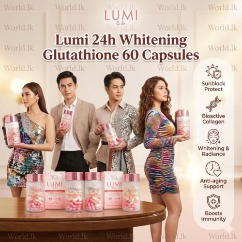 Authentic Lumi 60 Capsules (Original Lumi Printed on Capsules) 24h Glutathione Tablets Whitte*Ening Collagen Provide Powerful Antioxidant Support