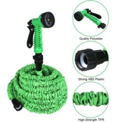 76cb2583f92d1df5eeccc1d655155d1f.jpg Expandable Full set of 100 Feet or 30 Meters MWH Magic Water Hose with 7 Functions Spray Gun and connectors Garden Water Hose
