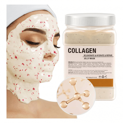 Fruit & Plant Extract COLLAGEN Jelly Facial Peel Off Face Cgm Mask 650g For Moisturizer, Anti-Wrinkle, WHITENING, Firming,  Pore Cleaner, Lightening, Moisturizing, Deep Cleansing, Brightening, Anti-Aging