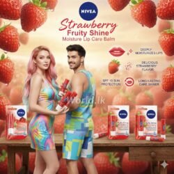 Nivea STRAWBERRY Shine Caring Lip Balm Provides Long-Lasting Moisturization Nsfs