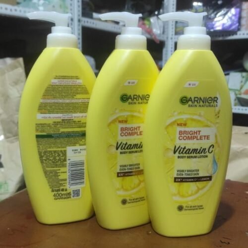 78ed4548bb74f381087c0b59fb16173f.jpg THAILAND GARNIER VITAMIN C Body 400 Ml Sun Block Lotion UVA / UVB Bright Complete 2x Lemon Gbvc Reduce the Dark Spots and Even Out Skin Tone