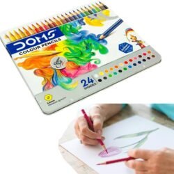 79adcfa79698156e61677424c1dd4f80.jpg Doms 4gb Soft Core Steel Box Colour Pencil Set for Kids, Standard 24 Shades Multicolour