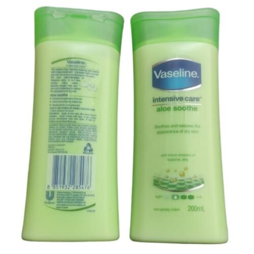 79c386eac8b1494121700a1facda9050.jpg VASELINE Intensive Care Aloe Soothe Dry Skin vial Body Lotion 200ml