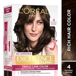 Loreal Paris Excellence Creme Hair Color 4 Natural Brown 100g leer