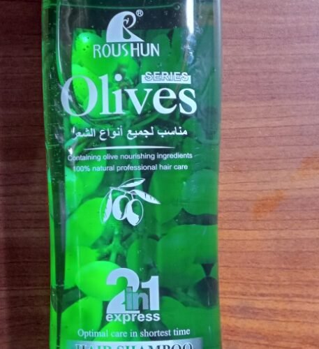 7b04a2bbc3f0ae0ed10058c77fe66500.jpg 430 ML (LARGE SIZE ) Roushun 2 in 1 Olive Hair Shampoo with Conditioner Rosc for Reduce the forming of dandruff