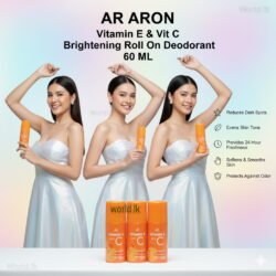 AR Vitamin E & Vit C Brightening Whii-teniing Roll On Deodorant 60ml Made in Thailand