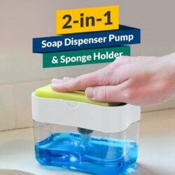 7d0157b3873842563dfbc8f7d135820e.jpg One Press Plastic Sds Sponge Holder Liquid Kitchen SOAP Dispenser