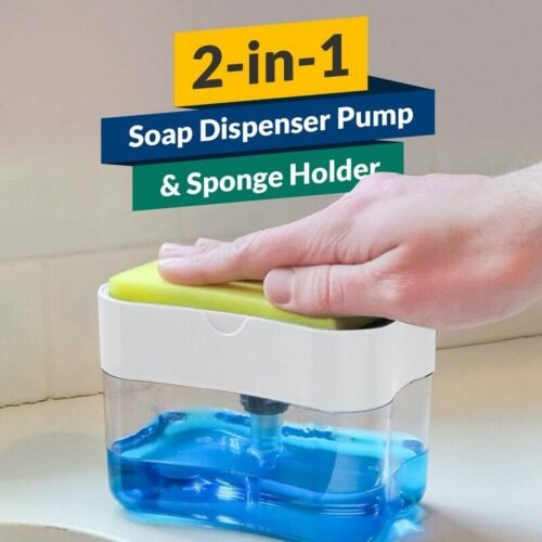 One Press Plastic Sds Sponge Holder Liquid Kitchen SOAP Dispenser